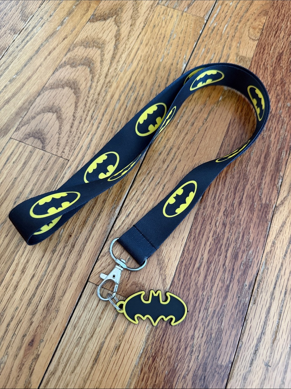 Batman Logo Lanyard with Bat Charm